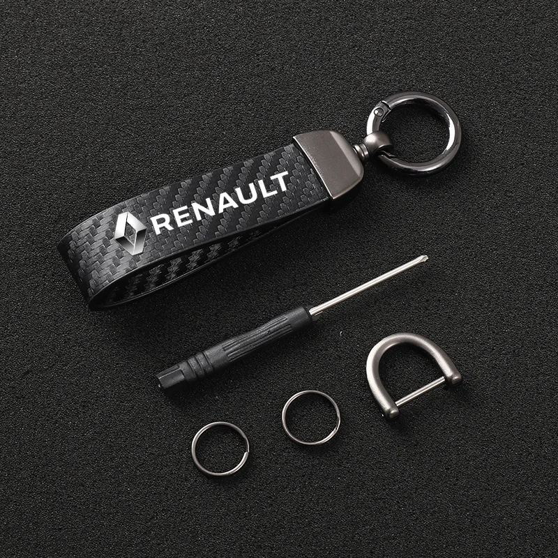 

Кожаный Автомобильный Брелок, украшения для Renault captur Clio Duster Megane, автомобильные аксессуары