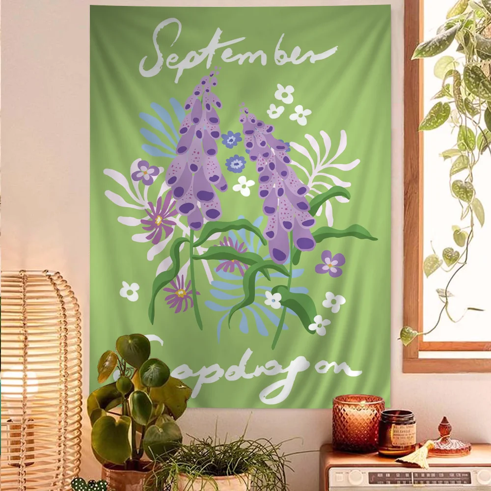 Красочный Гобелен Со Знаком Зодиака С Рождественскими Цветами И Далиями -