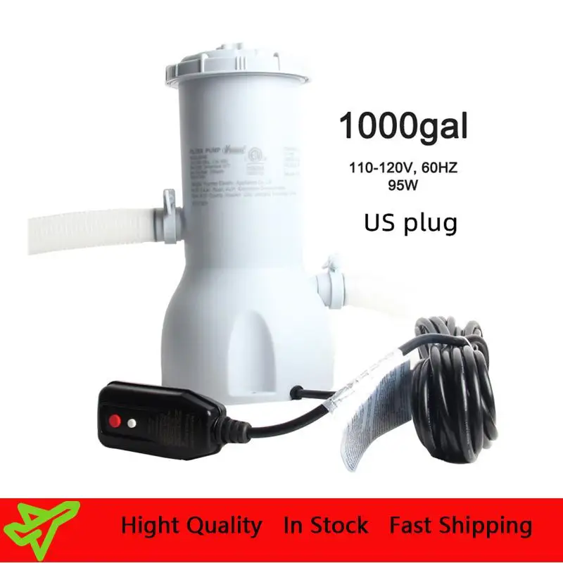 1000 Gph Filter Pump for Pool Aquarium Fish Tank Ponds Effective Strong Suction Power Garden Supplie Cleaning Tools Us Plug