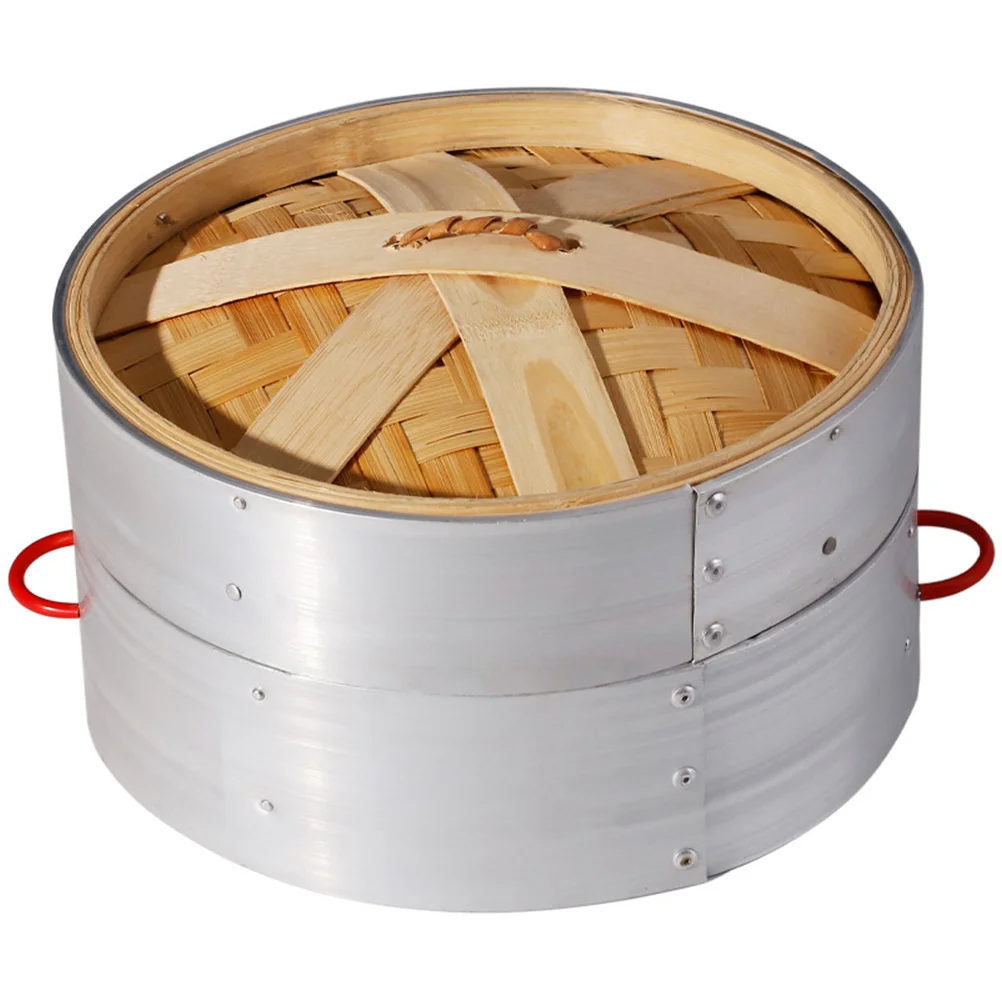 

Bamboo Steamer Steamers Cooking Cage Vegetable Dumpling Basket Aluminum Healthy