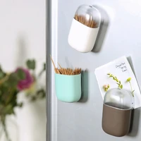 magnetic refrigerator toothpick holder container household table toothpick storage box toothpick dispenser with magnet holder