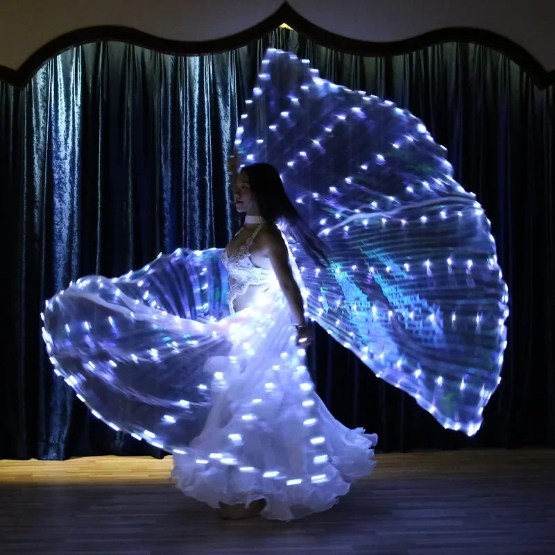 

Электронные аксессуары для танца живота со светодиодной подсветкой Танцевальные крылья с блестящими крыльями для девочек