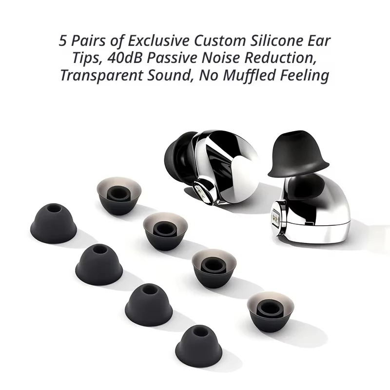 Фото Проводные наушники Questyle ZEN, Hi-Fi наушники-вкладыши с шумоподавлением 40 дБ, физический разъем 3,5 мм, для игр и прослушивания музыки №4