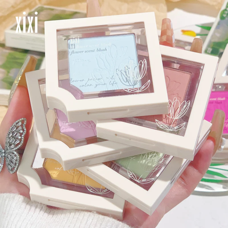 

Разноцветные Румяна Палитра нежных цветочных румян макияжная палитра персиковые Розовые Желтые красные румяна стойкие натуральные оттенк...