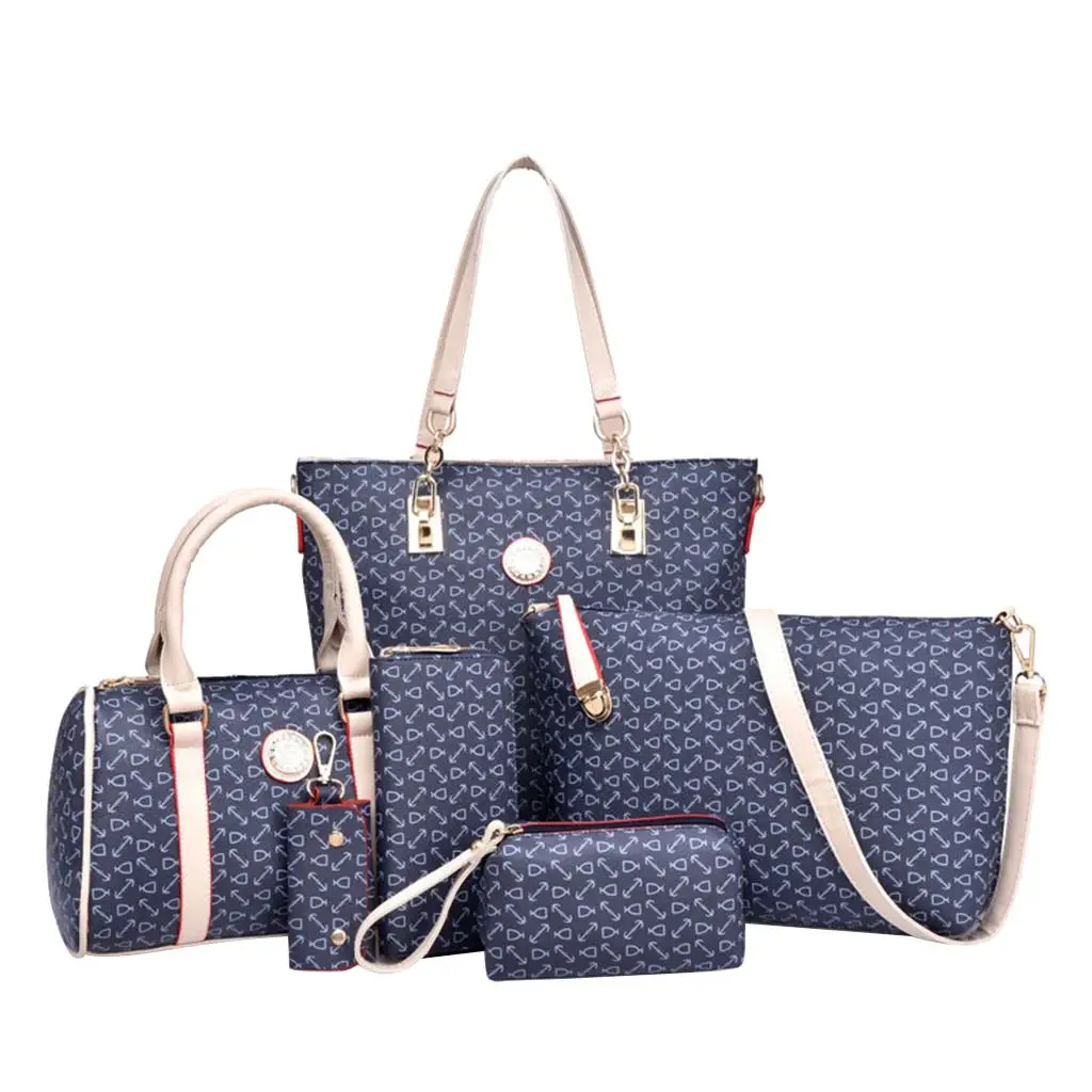 Модные 6 шт./компл. кожаные сумки набор через плечо для ключей