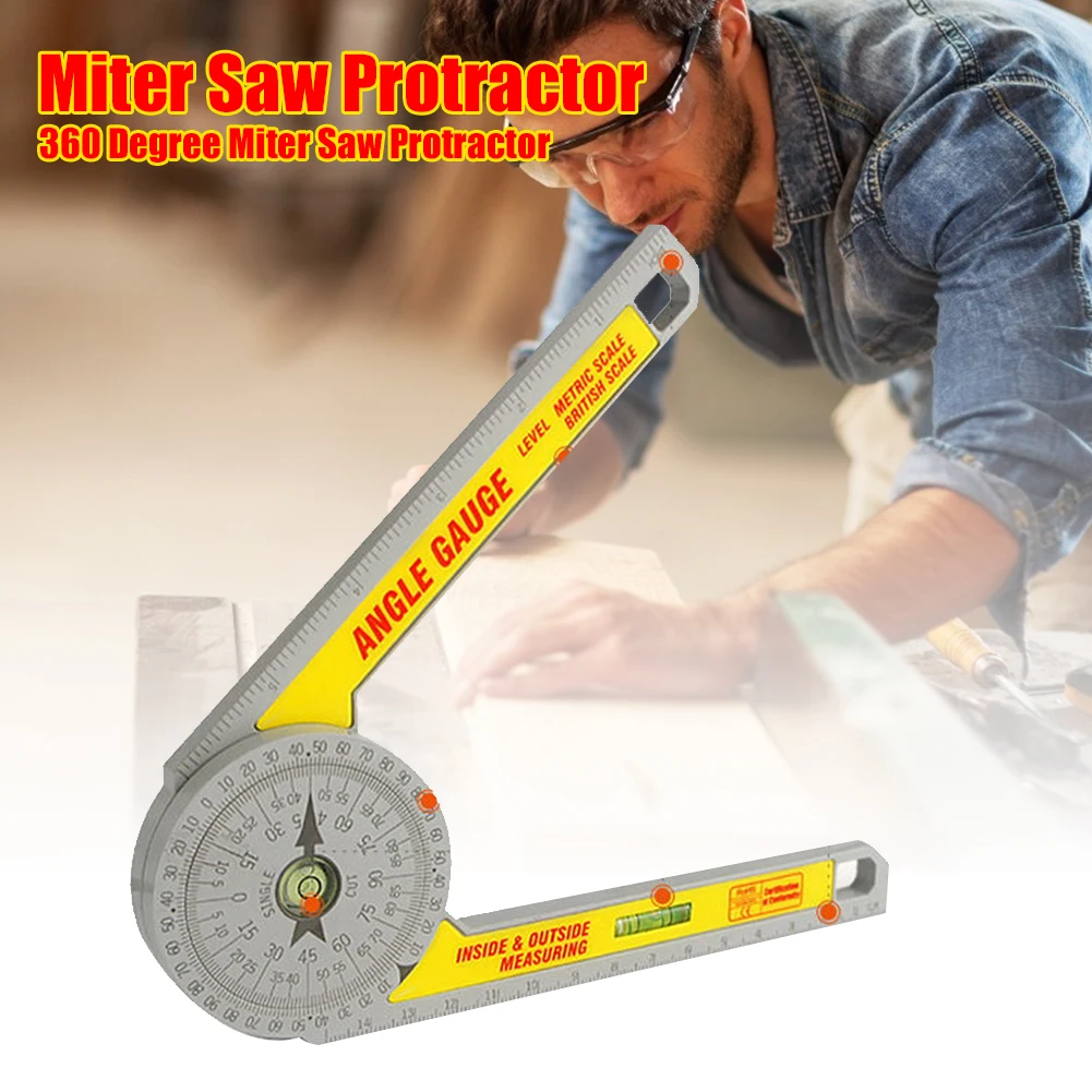 

Measurement Height Limit Gauge Tools Miter Saw Protractor Rustproof Angle Finder Meter Scale Angle Ruler Measure Tool