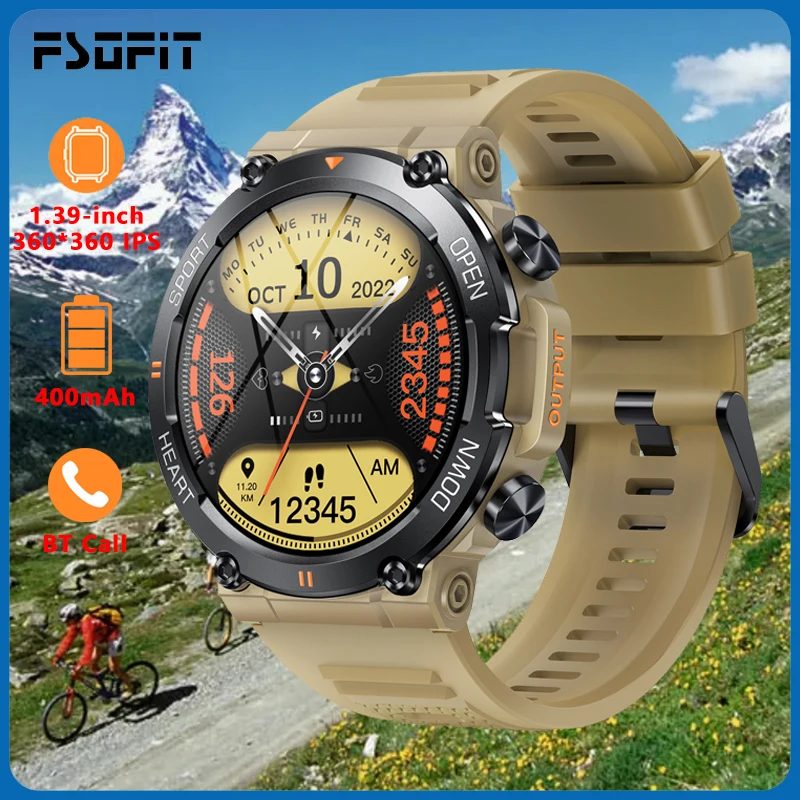 Смарт-часы FSOFIT 1 39 дюйма HD Bluetooth функция вызова GPS местоположение