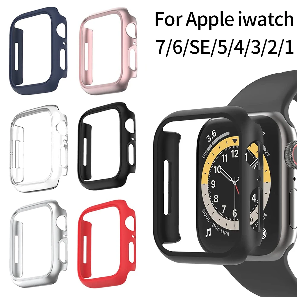 

Чехол для Apple Watch, Чехол 45 мм, 41 мм, 44 мм, 40 мм, 42 мм, 38 мм, аксессуары, защитный чехол из поликарбоната для iWatch Series 7, 6, SE, 5, 4, 3, чехол