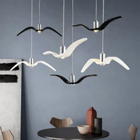 post modern bird dinning room bar pendant lights creative seagulls bedroom living room chandelier coffee kitchen hanging lamps