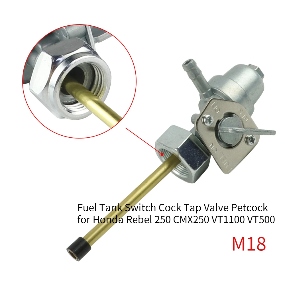 

M18 18 мм Переключатель бензобака кран клапан для Honda Rebel 250 CMX250 VT1100 NX650 16950-MM8-020