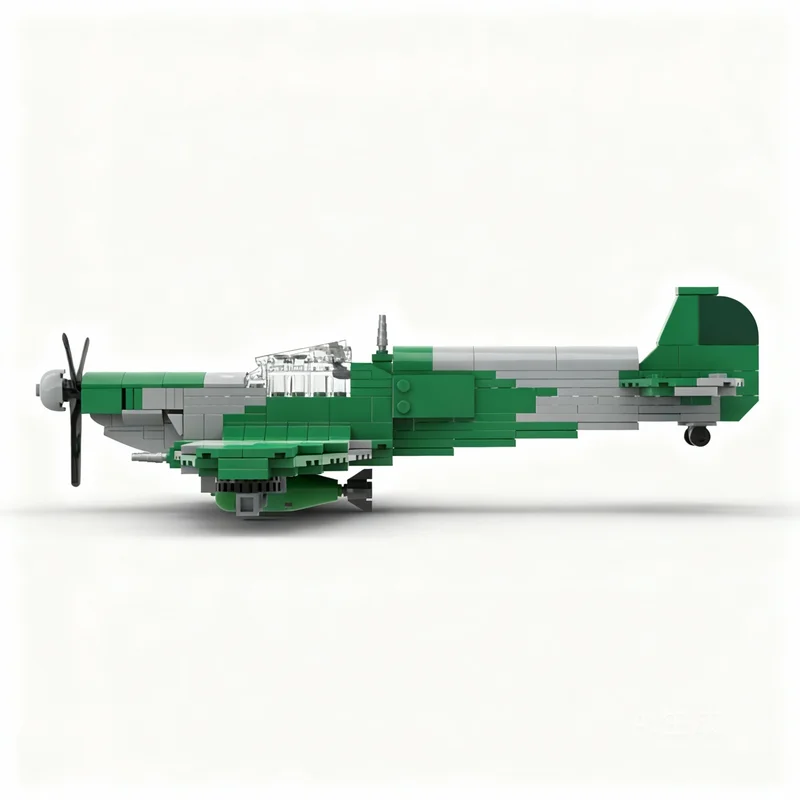 Фото 350 шт. MOC Supermarine Spitfire Mk Vb, масштаб 1:48, модель аэропорта, строительные блоки, подарок на день рождения, 3D-идея, образовательный набор для творчества и коллекции. №3