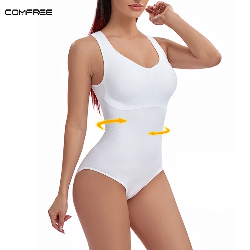 Women Shapewear Bodysuit Seamless Tummy Control Waist Trainer Thong Body Shaper Fajas Colombianas Slimming Underwear Skims