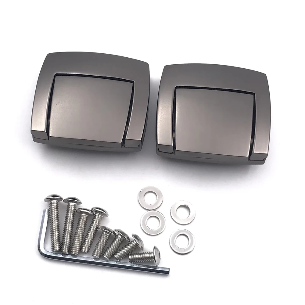 

Хромированные защелки для багажника мотоцикла Harley Touring Road King Electra Street Glide FLHX FLTR FLHT 1980-2013, аксессуары