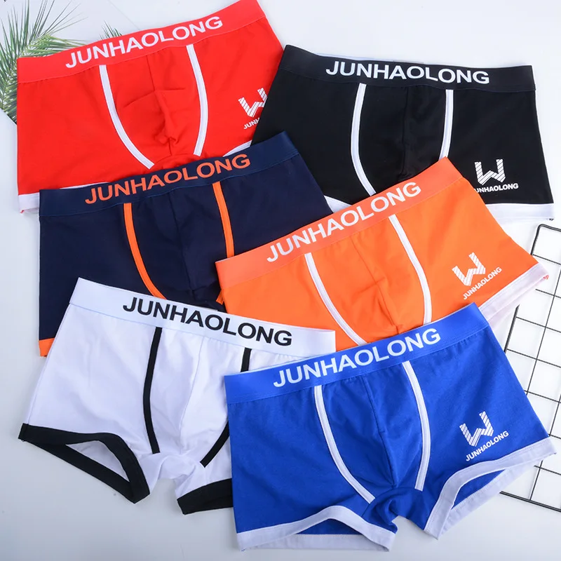 7pcs/lot Man Underwear Cotton Boxer Panties Ropa Interior Hombre Underpants Sexy Lingerie Wholesale Lots Bokserki Meskie Panties