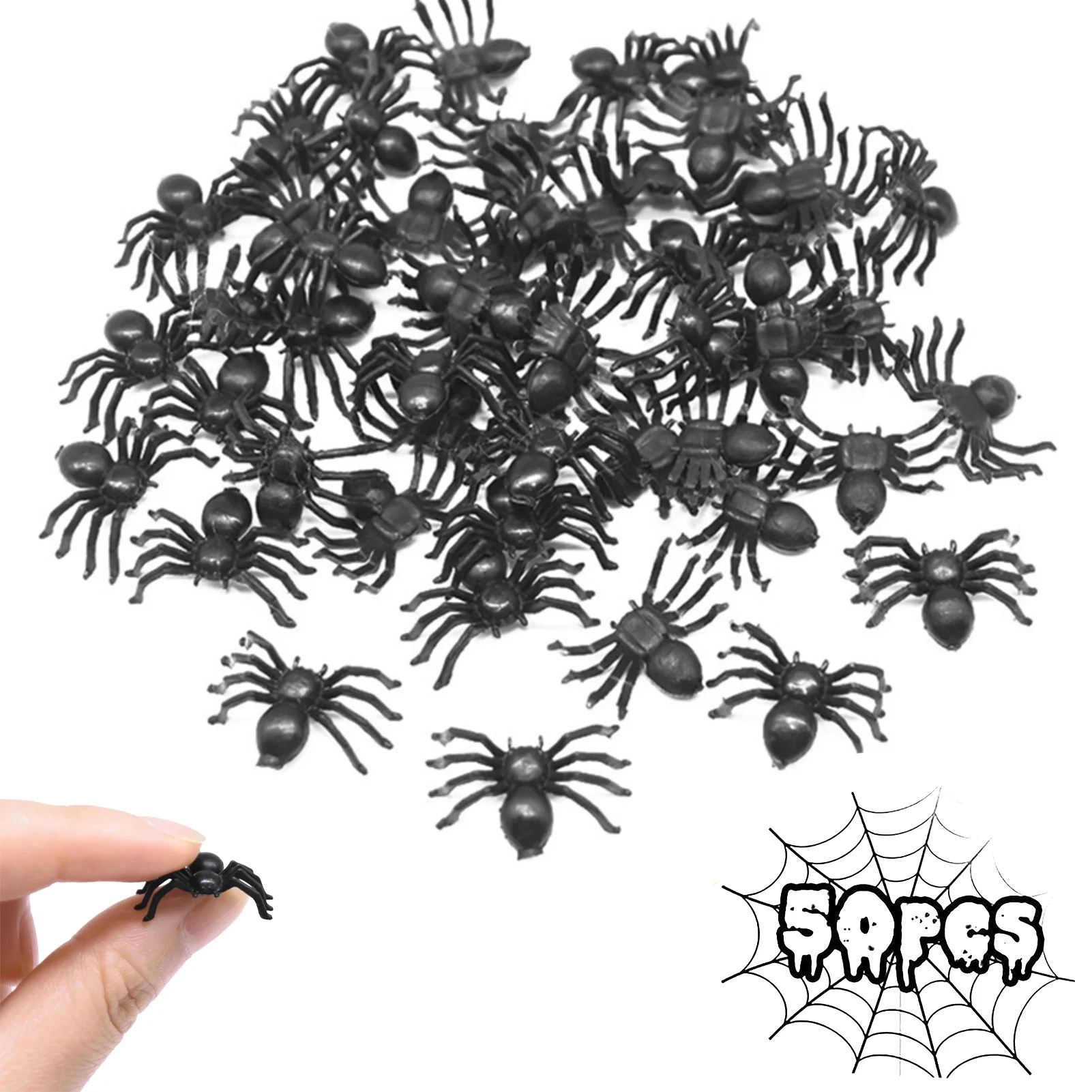 

Украшения на Хэллоуин, паук на Хэллоуин, реалистичный паук на Хэллоуин, искусственная фотографивечерние маленького размера