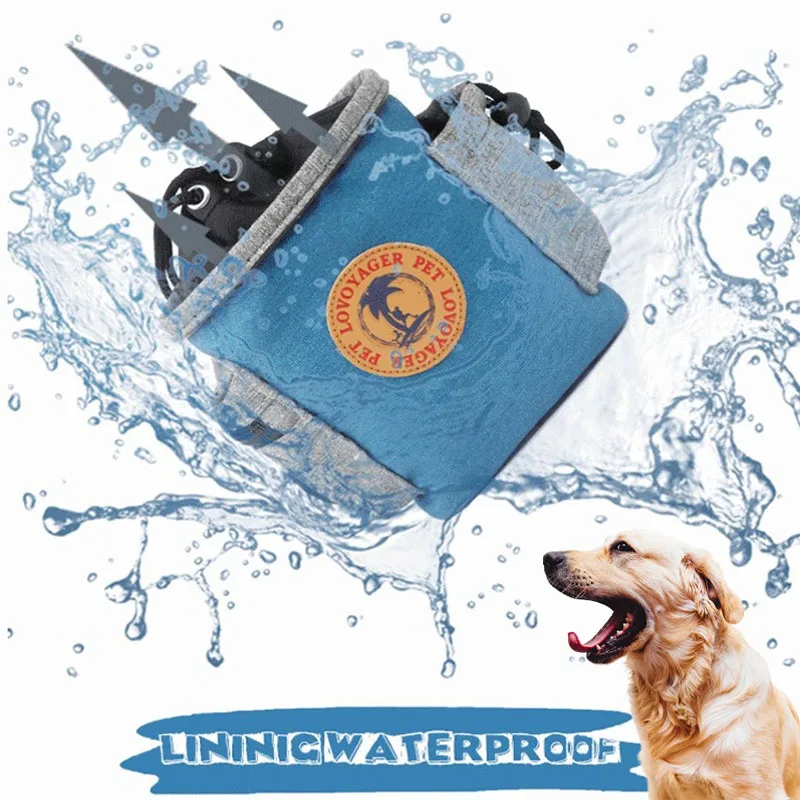 

Dog Treat Snack Bag Pet Treat Pouch Portable Nylon Bag Waterproof for Medium Large Dogs Outdoor Snack Training Traveling Running
