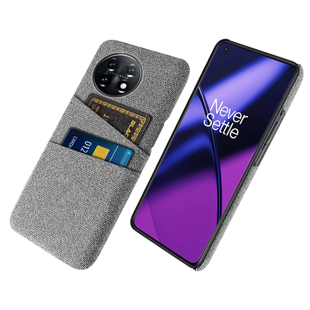 

For Oneplus 11 Case Oneplus 11 5G Case Luxury Fabric Dual Card Cover For One plus 11 10 Pro 10T 9 R RT 11R ACE Pro Nord 2 Funda