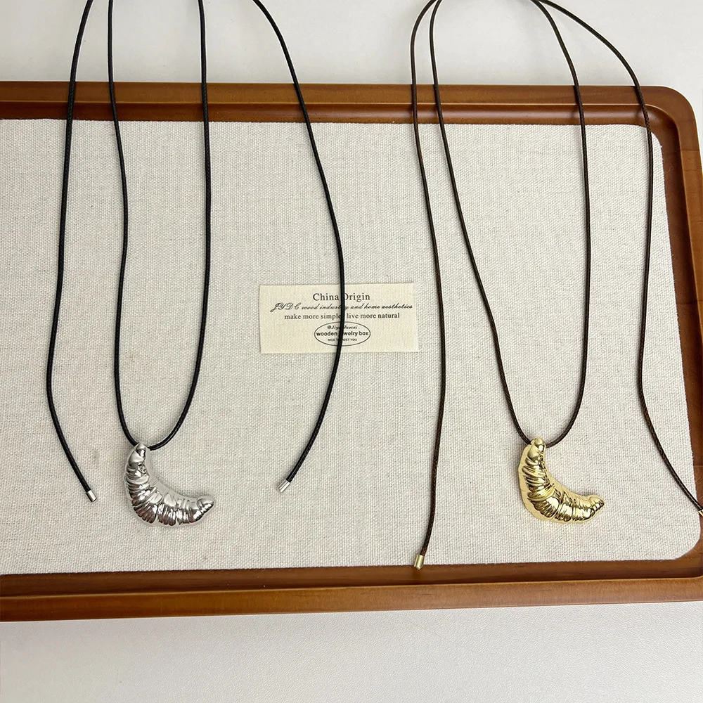 Летнее корейское уникальное колье-колье с круассаном для женщин и девочек милые