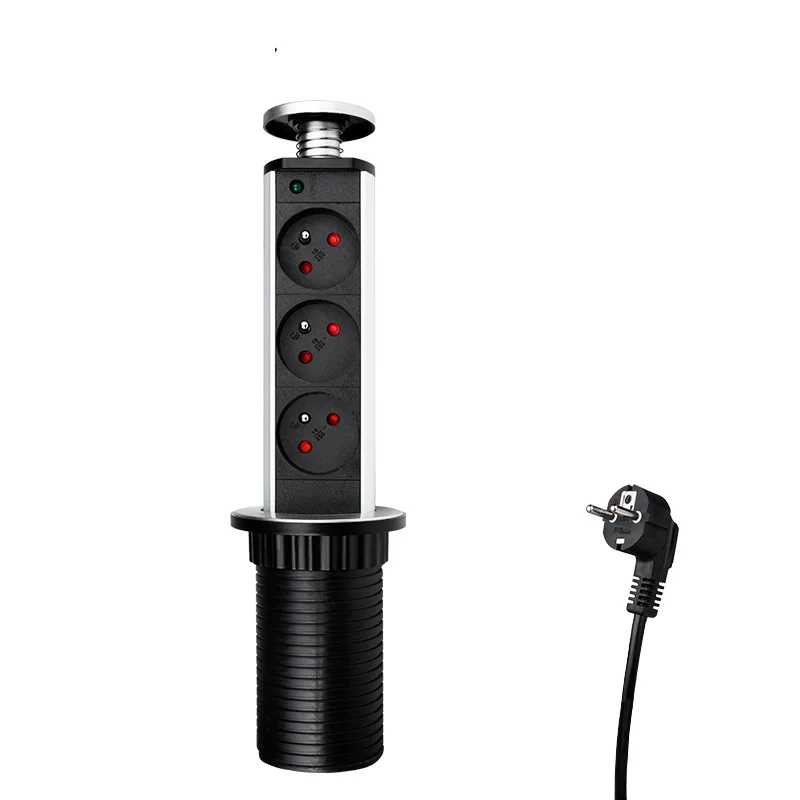 

Выдвижная розетка с 3 розетками, 2 USB-порта для зарядки, 16 А