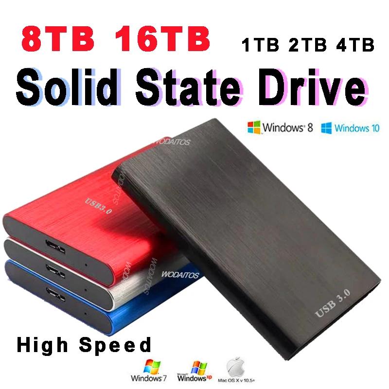

Hard Drive High Speed Storage Device 16TB For Laptops Desktop SSD Original USB 3.0 HDD TYPE-C Solid State Drive M.2