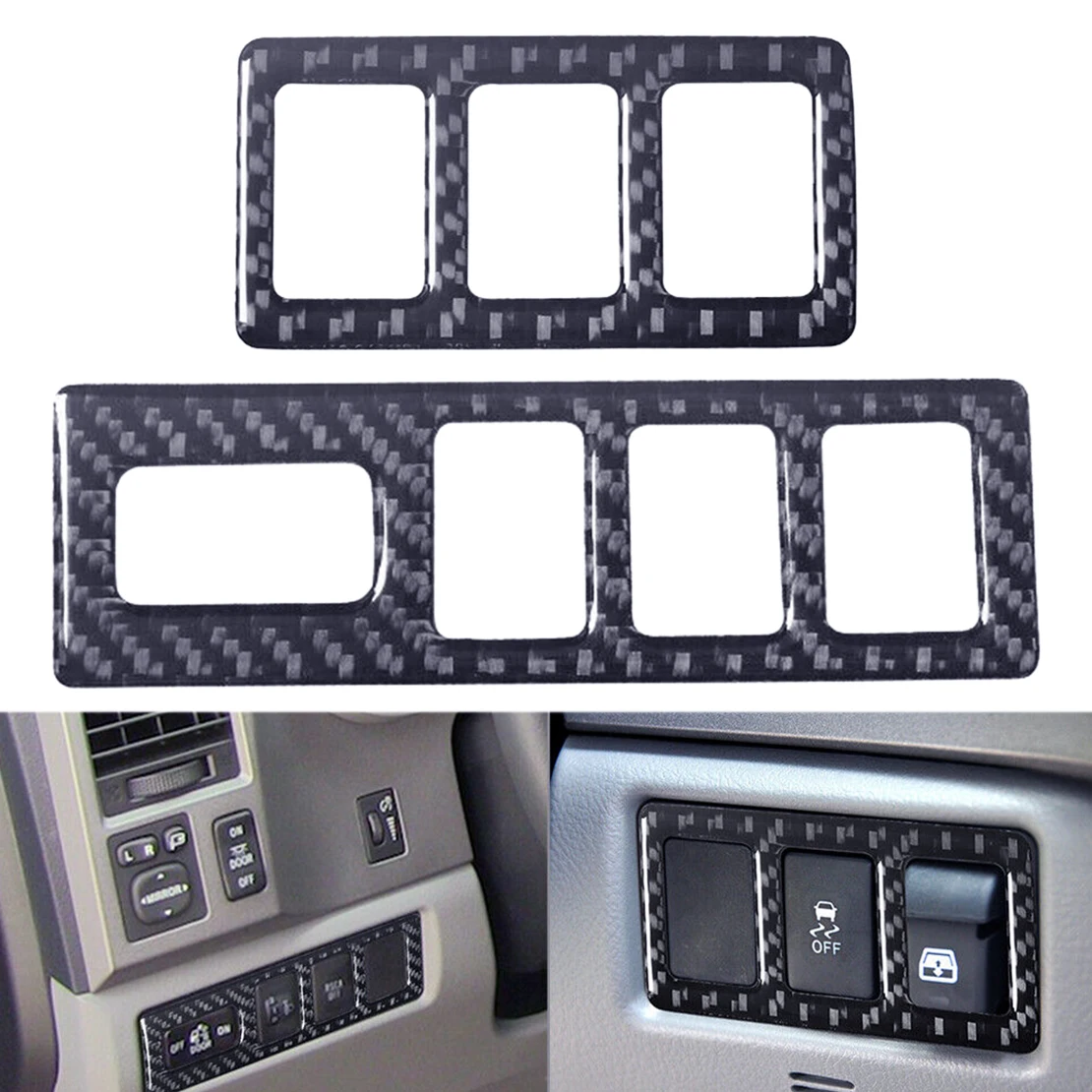 

2 шт./набор, автомобильные наклейки из углеродного волокна для Toyota Tundra Sequoia 2008 2009 2010 2011 2012 2013