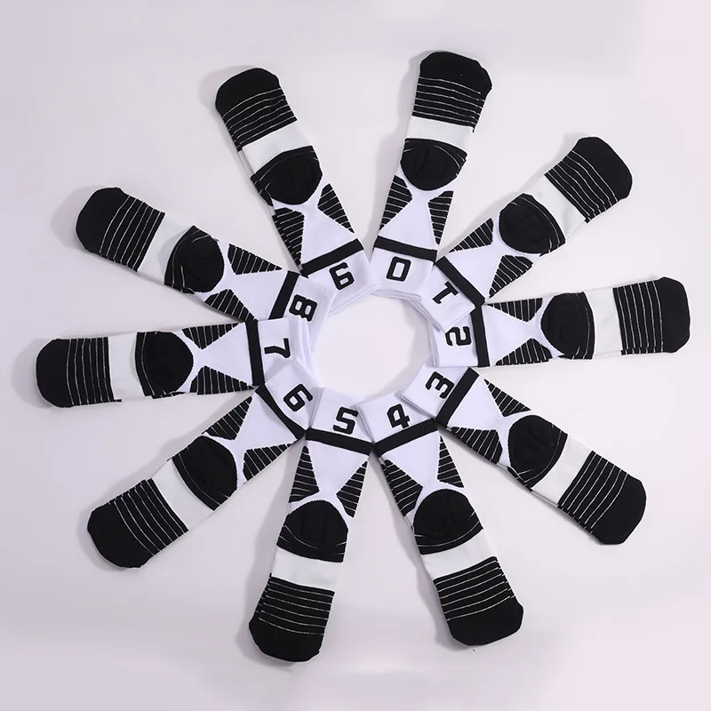 Basketball Ball Basketball Socks Number Anti-pilling Material Socks Towel Bottom Socks Stock Mens Running Soccer Sports Woman