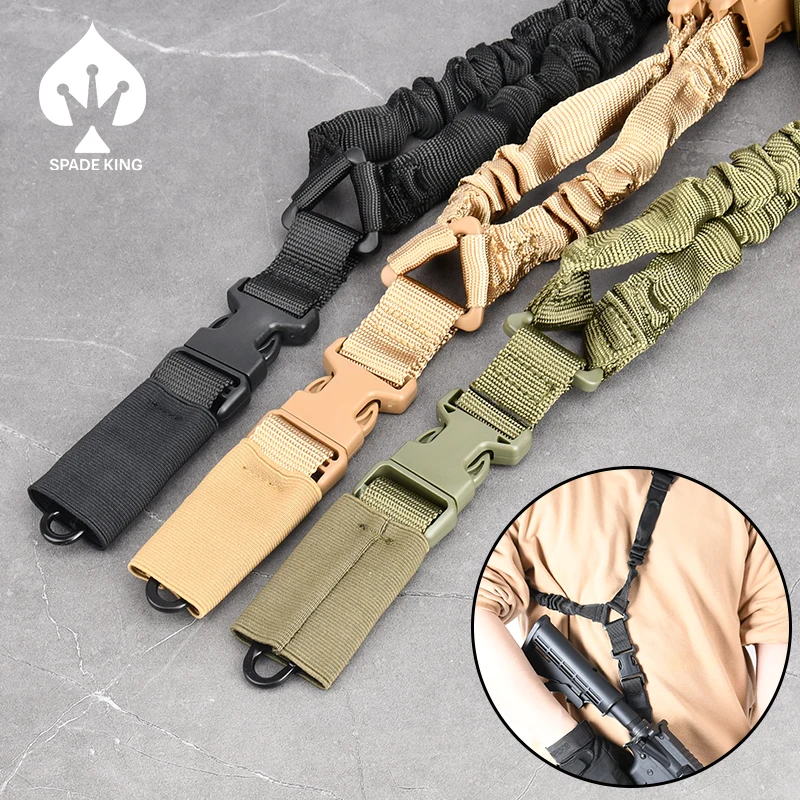 

3 Colors Single Point Toy Gun Sling Rapid Disassembly Single Point Gun Sling Shoulder Strap Rifle Rope Belt with Metal Buckle