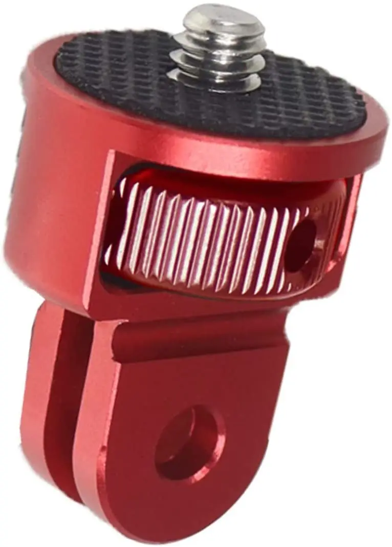 

Красное металлическое Крепление для штатива камеры переходник fr Gopro, регулировка на 360 ° 1/4-20 винтовой переходник для камеры fr GoPro Hero10, Insta360 ONE ...