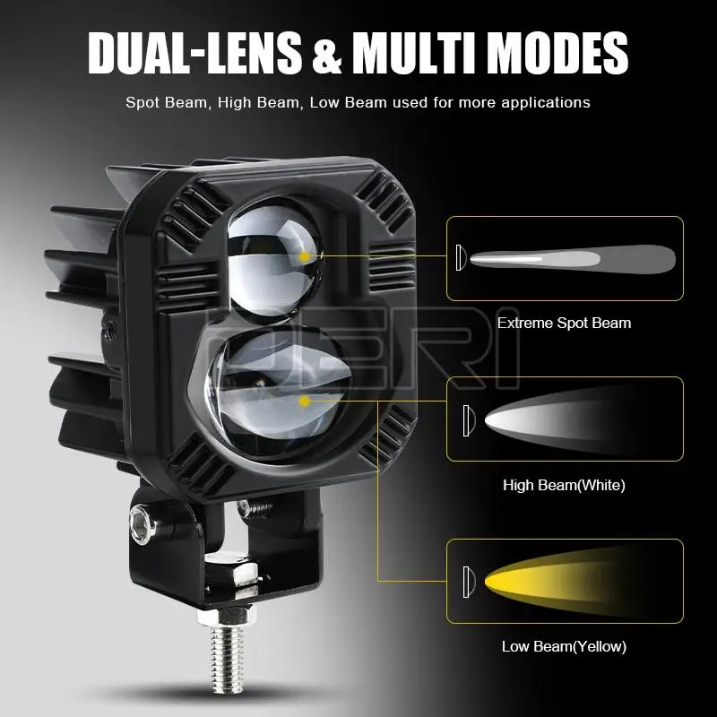 2.7-дюймовые светодиодные прожекторы Hi-Lo Spot Beam для работы с подсветкой для мотоциклов, автомобилей, тракторов и грузовиков.