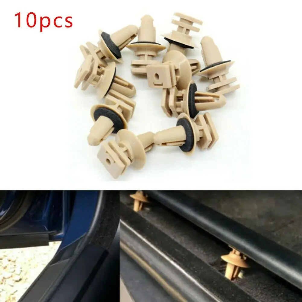 

10pcs Nylon Clip For BMW 51477117532 Trims On Sill & Door Entrance Plastic Clips Durable And Practical To Use Car Accessory