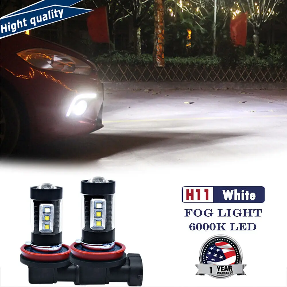 

Светодиодные противотуманные фасветильник H11 высокой мощности с белыми кристаллами для VW Jetta Passat 12-19 /Golf 15-19