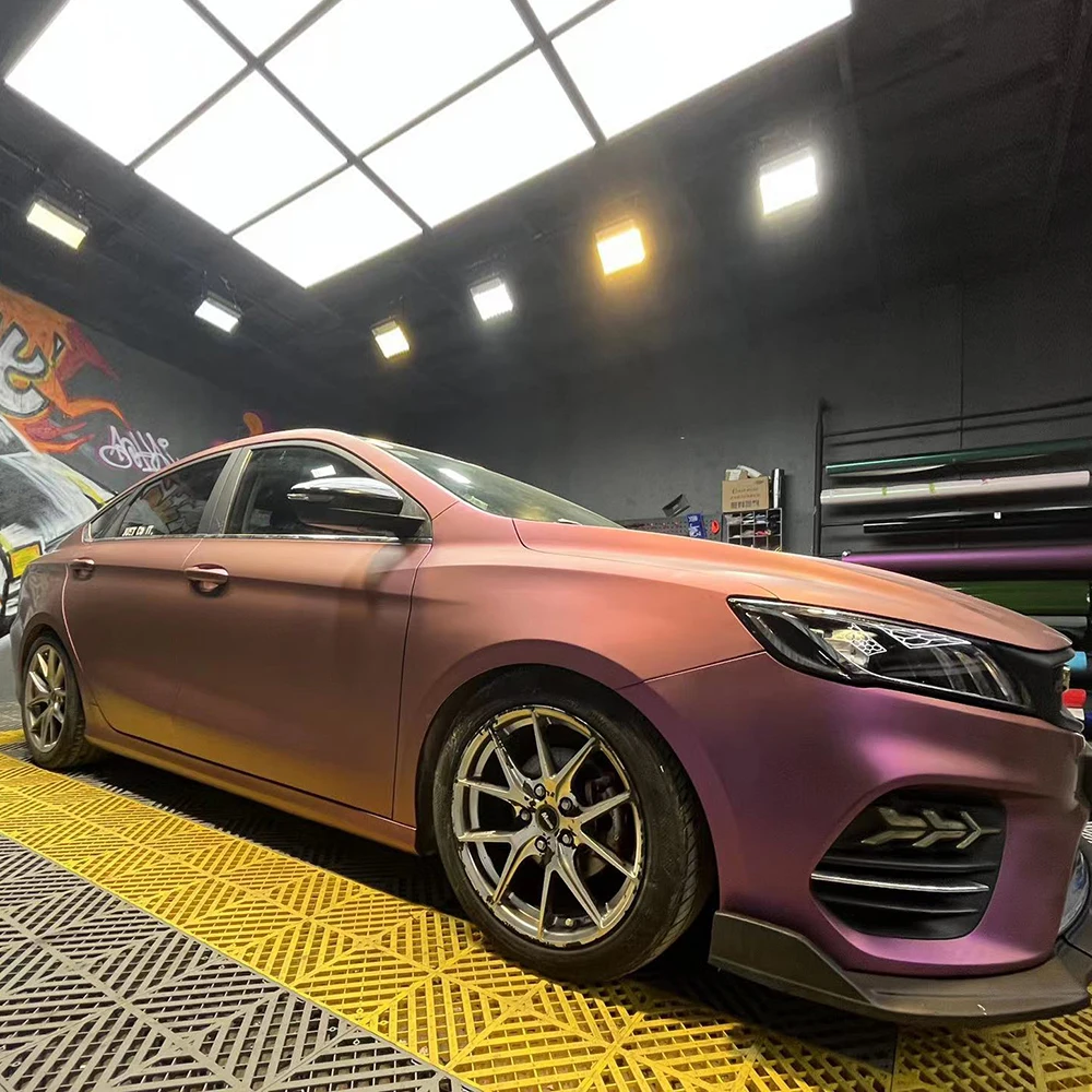 Откидная розовая фиолетовая пленка ультратонкая матовая металлическая