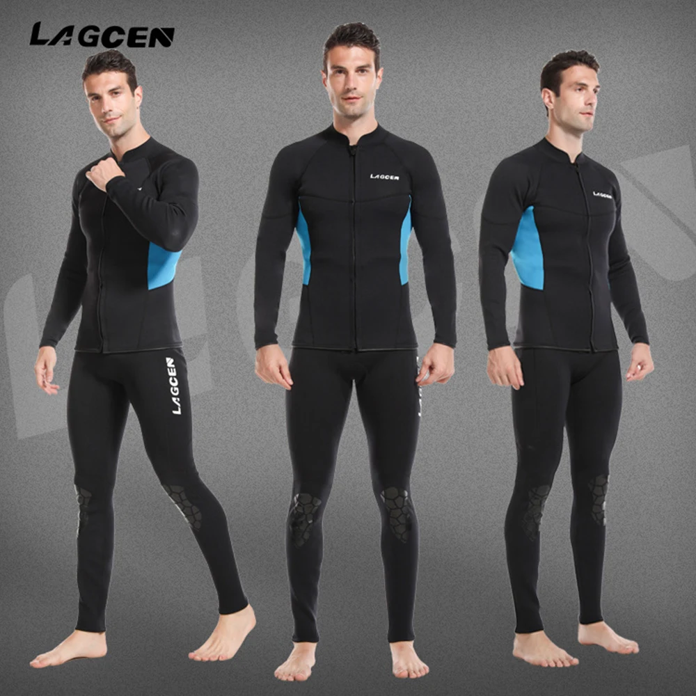 Fashion 2.5MM Neoprene Wetsuit Men Warm Snorkeling Cold Proof Split Diving Suit Swimming Surfing Snorkeling Deep Diving Wetsuit