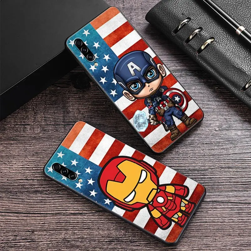 

Marvel Avengers Cute Case For Samsung Galaxy A30 A30S A50 S A20E A20 A40 A70 A10 E Note 9 20 Ultra Cover Captain America Ironman