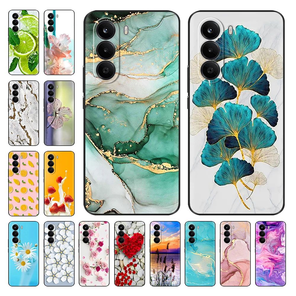 Фото Чехол для телефона Oneplus Nord CE6 Lite, мягкий TPU, модный чехол с цветочным и мультяшным принтом для Oneplus Nord CE 6 Lite, защитный корпус. №2
