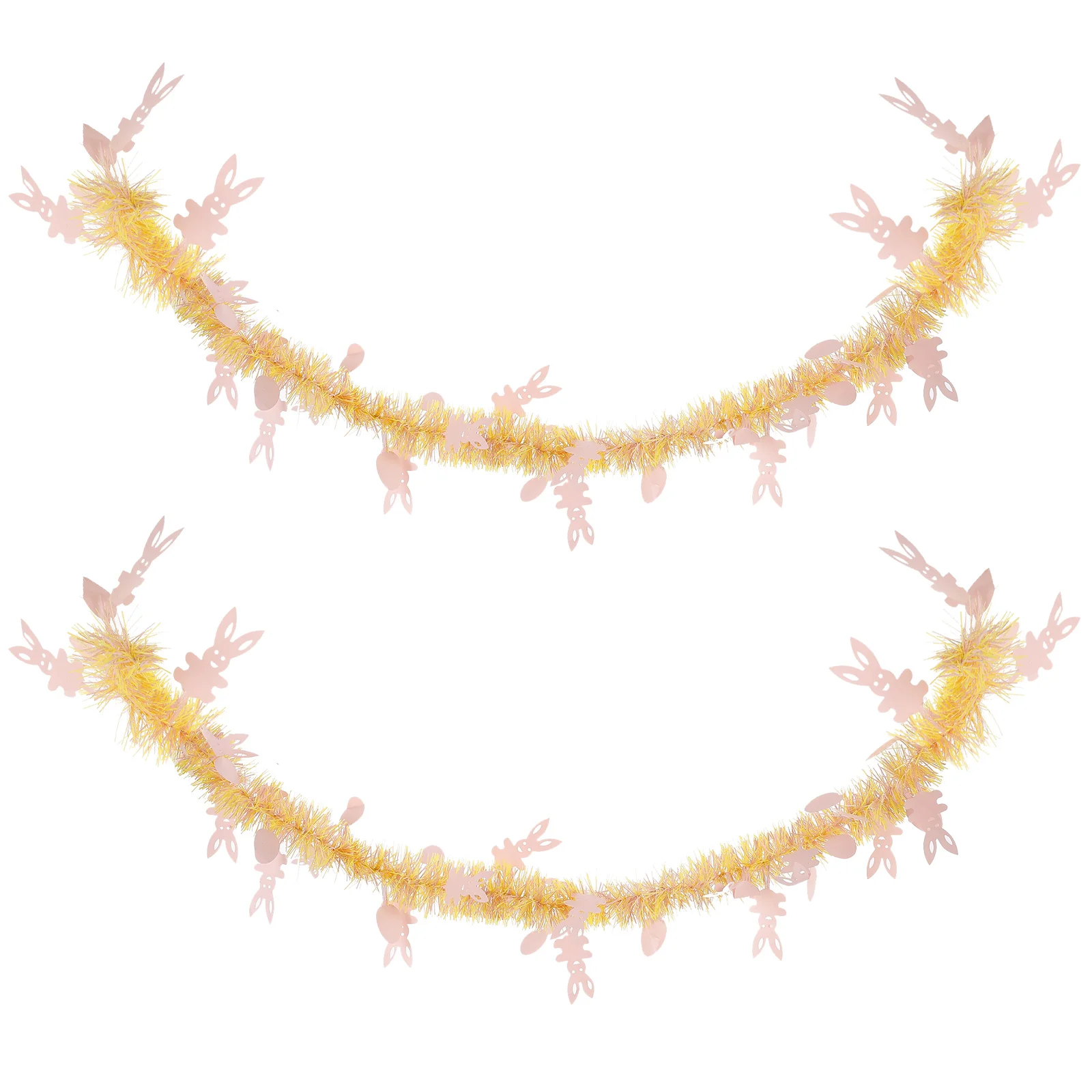 

2pcs Festival Strip Garlands Easter Party Pendants Bunny Theme Hanging Decors