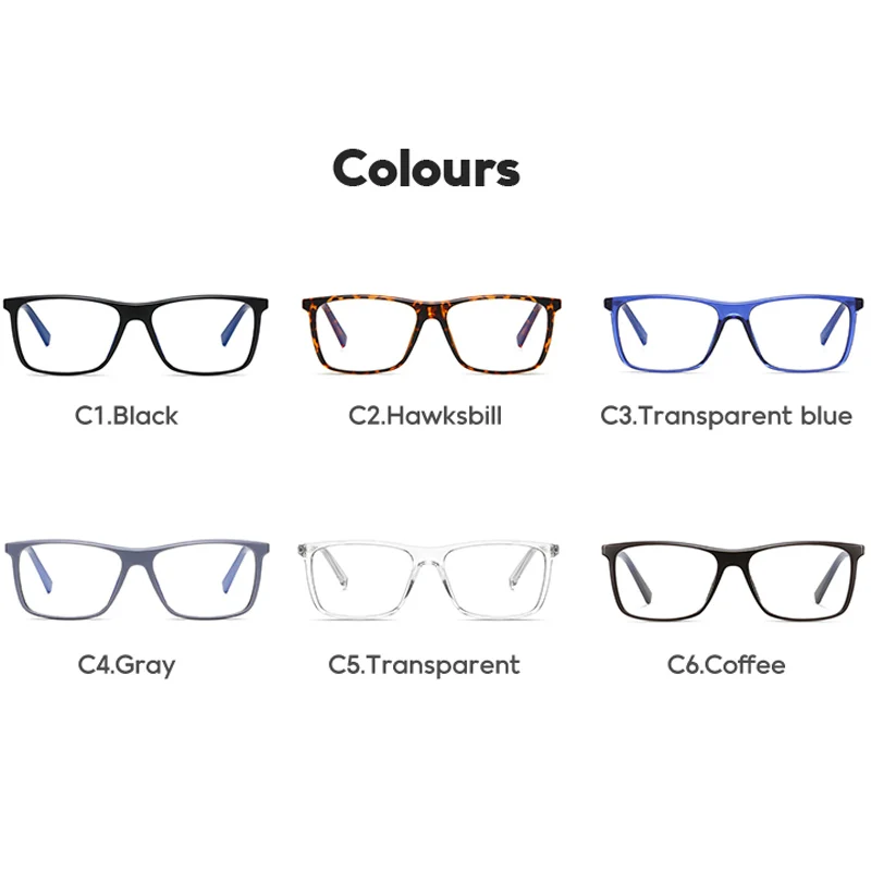 VCKA мужские квадратные модные очки для близорукости TR90 оправа женские винтажные