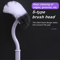 portable long handle toilet brush plastic double side toilet cleaning brush without dead ends household bathroom toilet brush