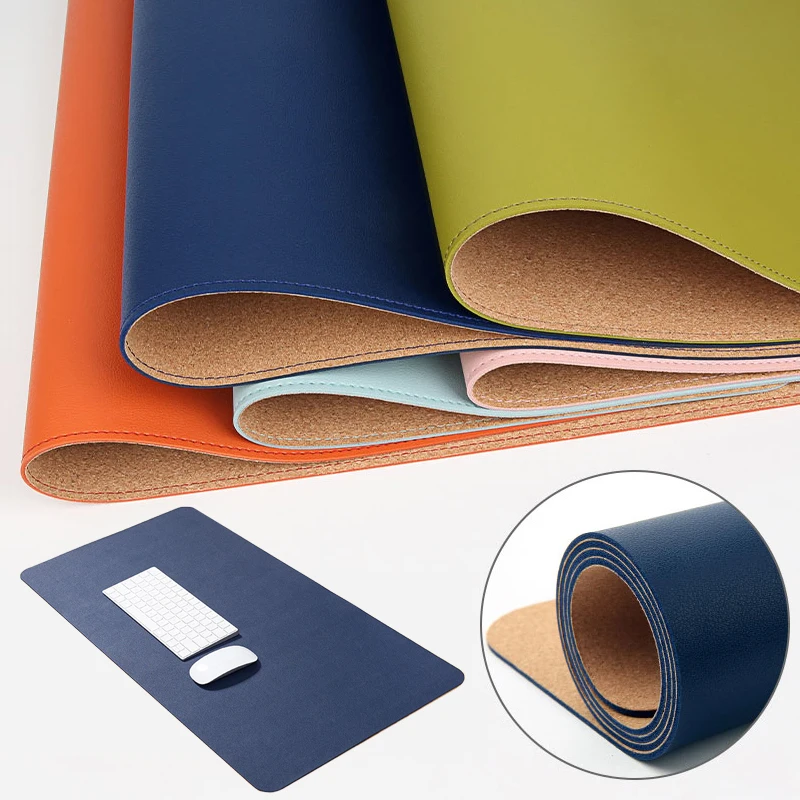 cork leather mousepad larger 80x4090x45120x60cm notebook pad waterproof pc computer laptop mouse mat office desk mause pad xxl free global shipping