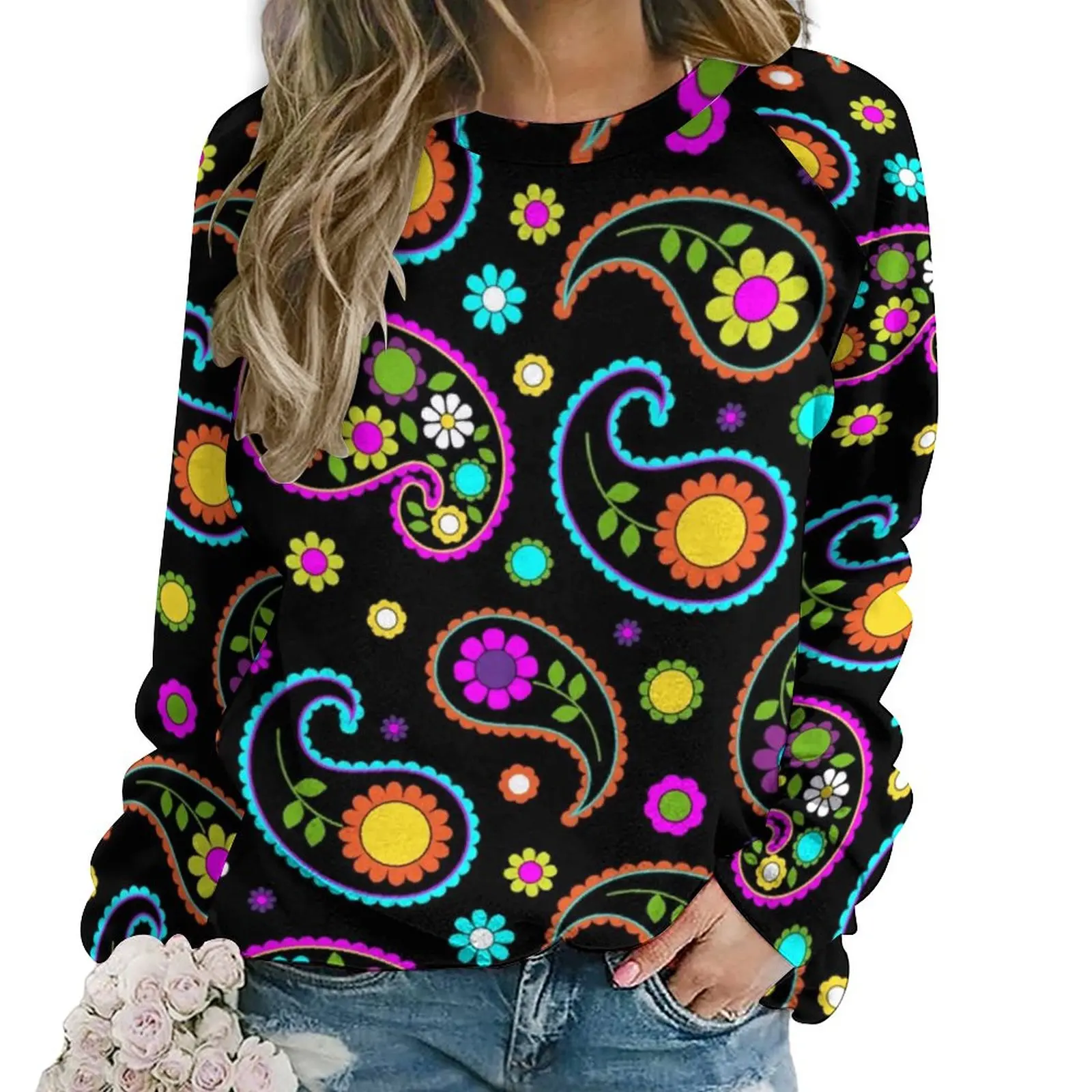 

Худи женское в стиле ретро, с длинным рукавом, размеры 2XL 3XL