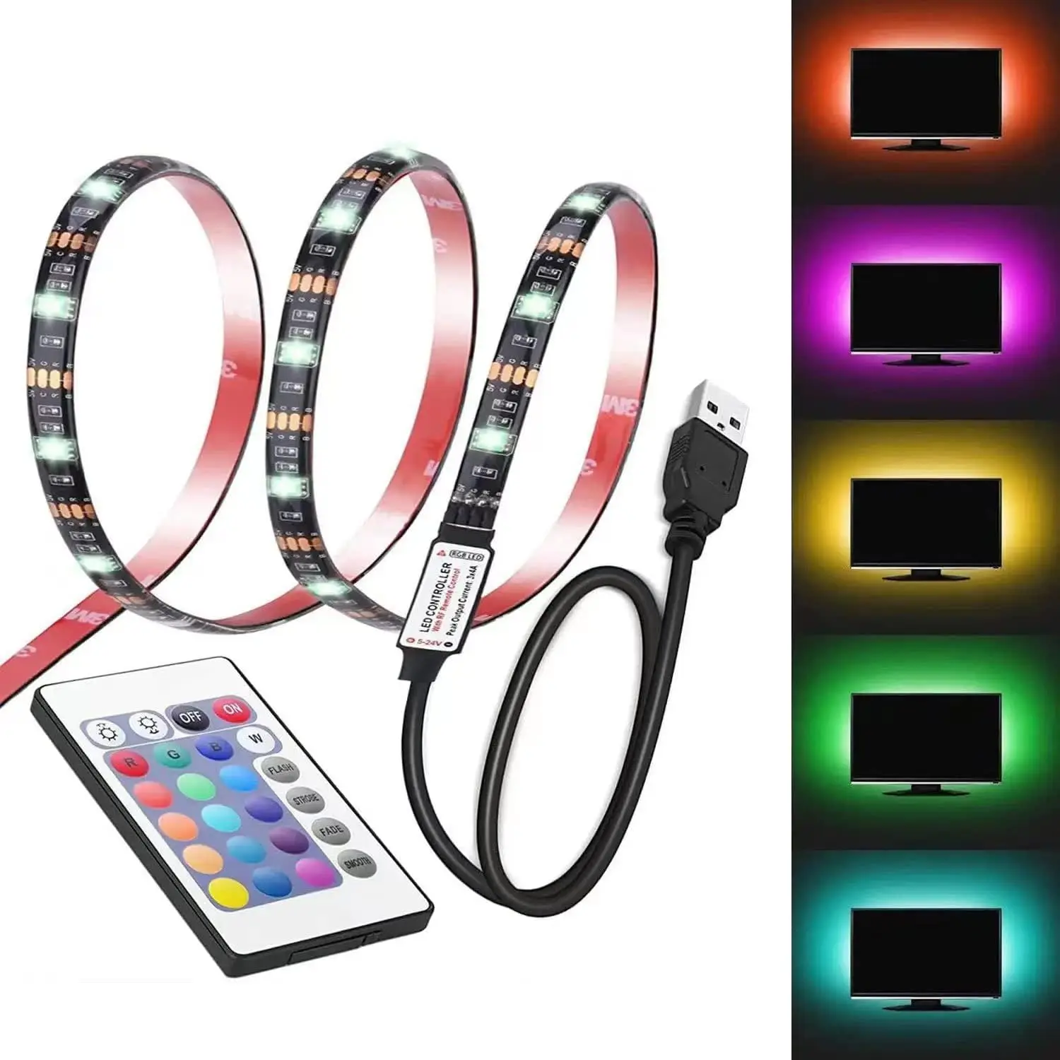 

Светодиодная лента Dersoy 5050RGB 5 м USB 12 В