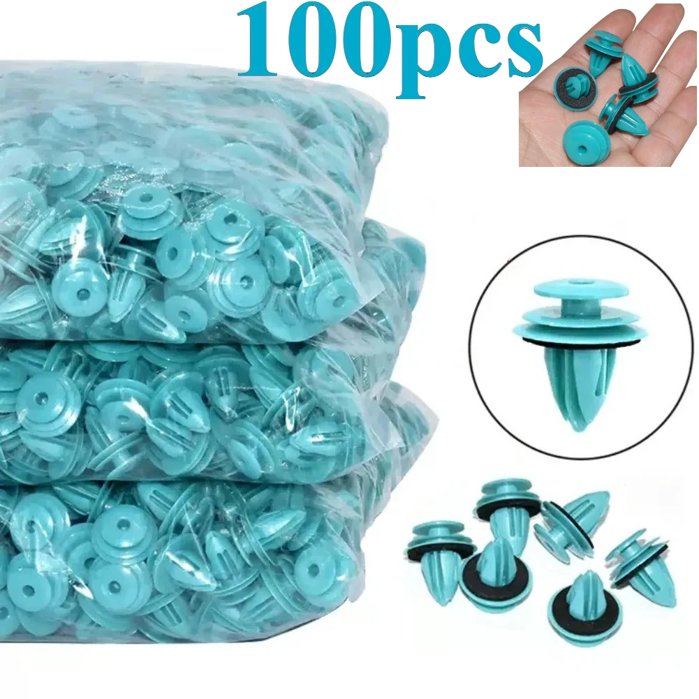 

100-20 шт., зажим для автомобильной дверной панели с уплотнительным кольцом, автозастежка, заклепка, зажим для бампера, фиксатор, аксессуары для салона автомобиля