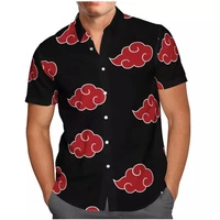 akatsuki 3d print anime shirt beach hawaiian shirt summer short sleeve shirt streetwear oversized chemise homme camisa masculina