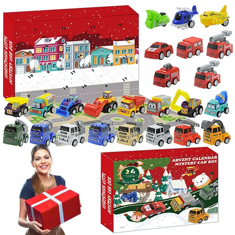 

Christmas Advent Calendar 2023 Truck Engineering Vehicle Car Toys Set Blind Box 24 Days Countdown Surprise Gifts For Kids Boys
