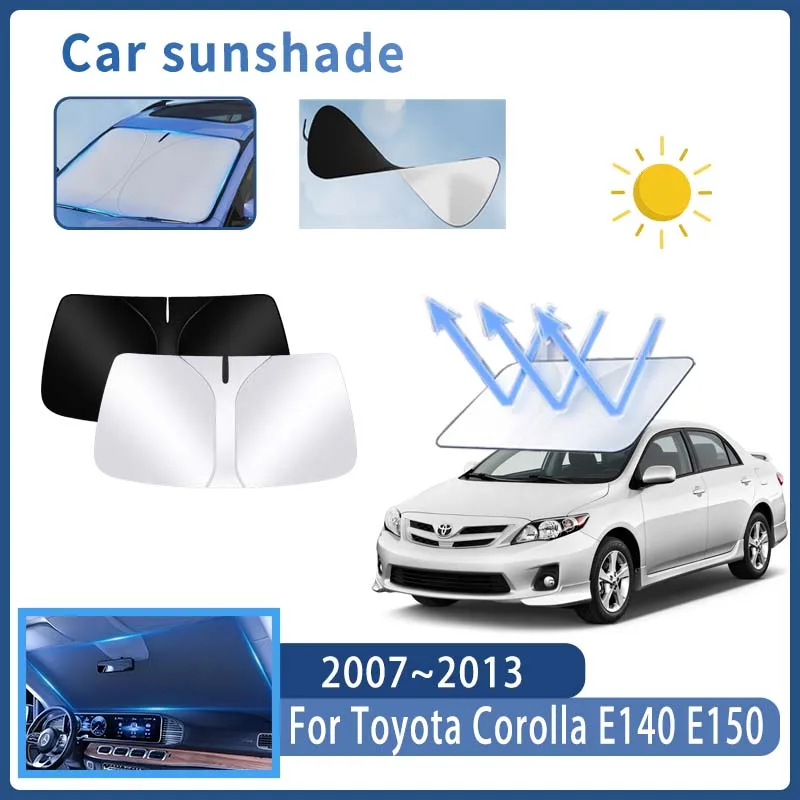 Фото Автомобильный солнцезащитный козырек для Toyota Corolla E140 E150 2007 ~ 2013 2008 2010, солнцезащитный козырек на лобовое стекло, теплоизоляция, летние автоаксессуары №1