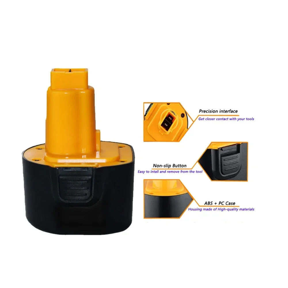 Никель-металлогидридный аккумулятор Dewalt 9 6 в 6800 мАч DE9061 DE9062 DW9060 DW9061 DW9062 EZWA DE9036 29 4800
