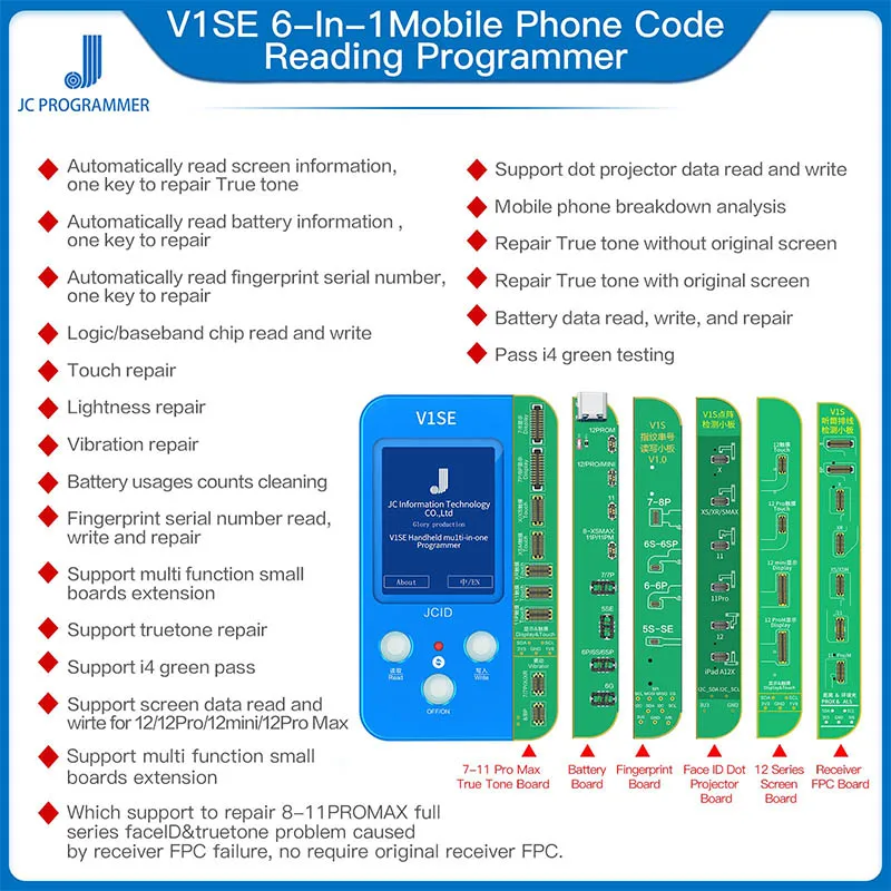 Фото TLF Новое обновление Jc V1se для телефона True Tone Health Face Id Ремонт отпечатков пальцев Программатор №3