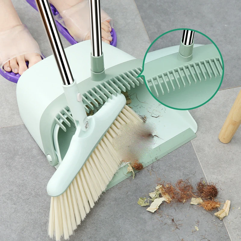 

360 Rotatable Brooms Windproof Dustpans Set Floor Sweeper Household Cleaning Tools Floor Cleaner Dust Brush