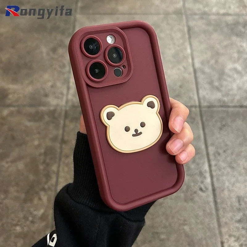 Для Vivo IQOO Z9 Turbo+ T3 Lite Z9S Pro Y28 Y200 GT Y100A Y37 Ultra Y03 Y18E Y18i Y28S Y36T Чехол для телефона Bear Soft Cover