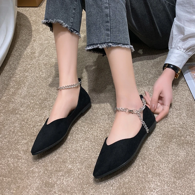 2023 New Arrival Women Flats Beautiful and Fashion Summer Shoes Flat Ballerina Comfortable Casual Women Shoes Plus Size 43